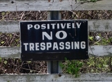 no trespassing